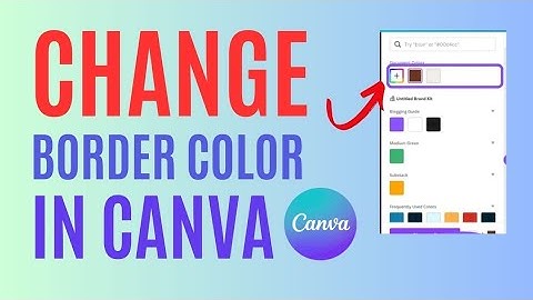 How to Change Border Color in Canva 2024?