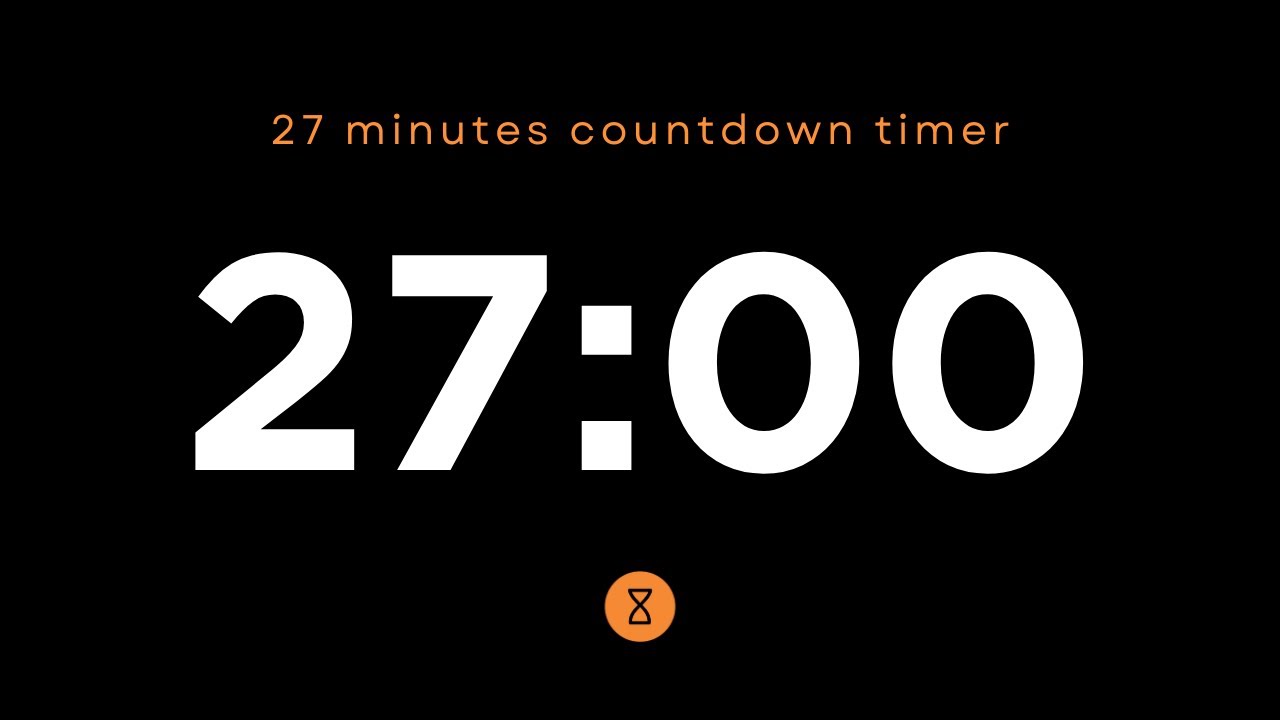 27 Minute Countdown Timer ⏳ - YouTube