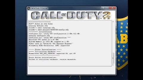 solucion al Problema con Call Of Duty 2 : failed to initialize renderer version mismatch
