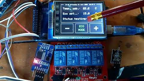 Arduino mega tft touch thermostat