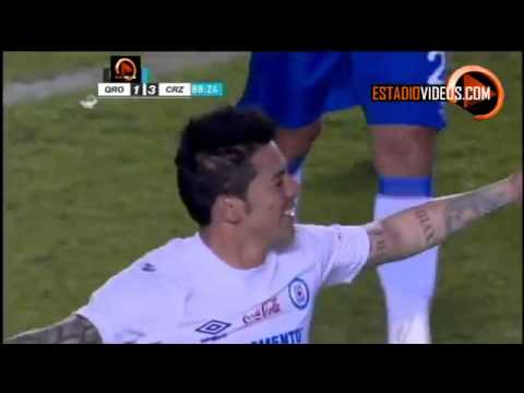 Querétaro vs Cruz Azul 1 3 GOLAZO Rogelio Chávez desde Media Cancha jornada 8 Clausura 2014 Liga