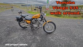 Yamaha Virago 535 walk around and short ride  GoPro Hero7 Black