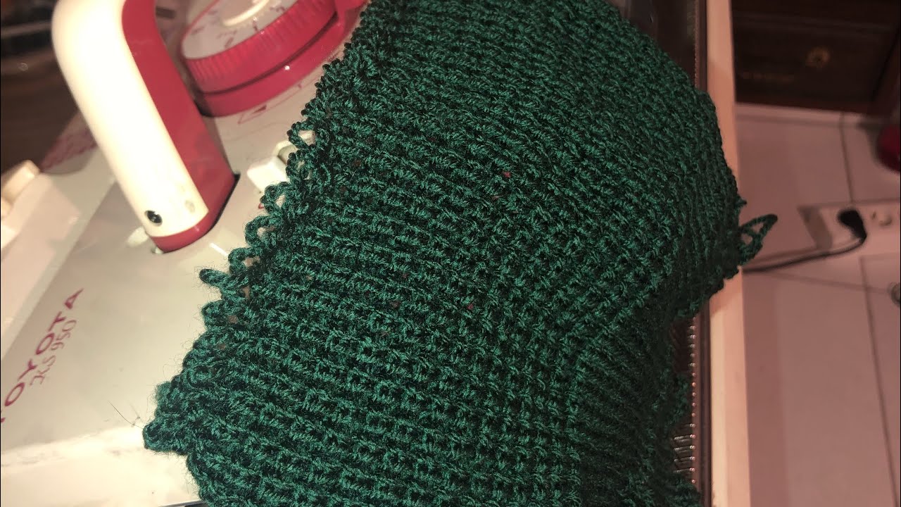 point Grain de riz sur machine a Tricote Toyota - YouTube