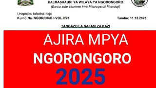 Ajira Mpya Serikalini 2025 Halmashauri Ya Wilaya Ya Ngorongoro Nafasi Za Kazi