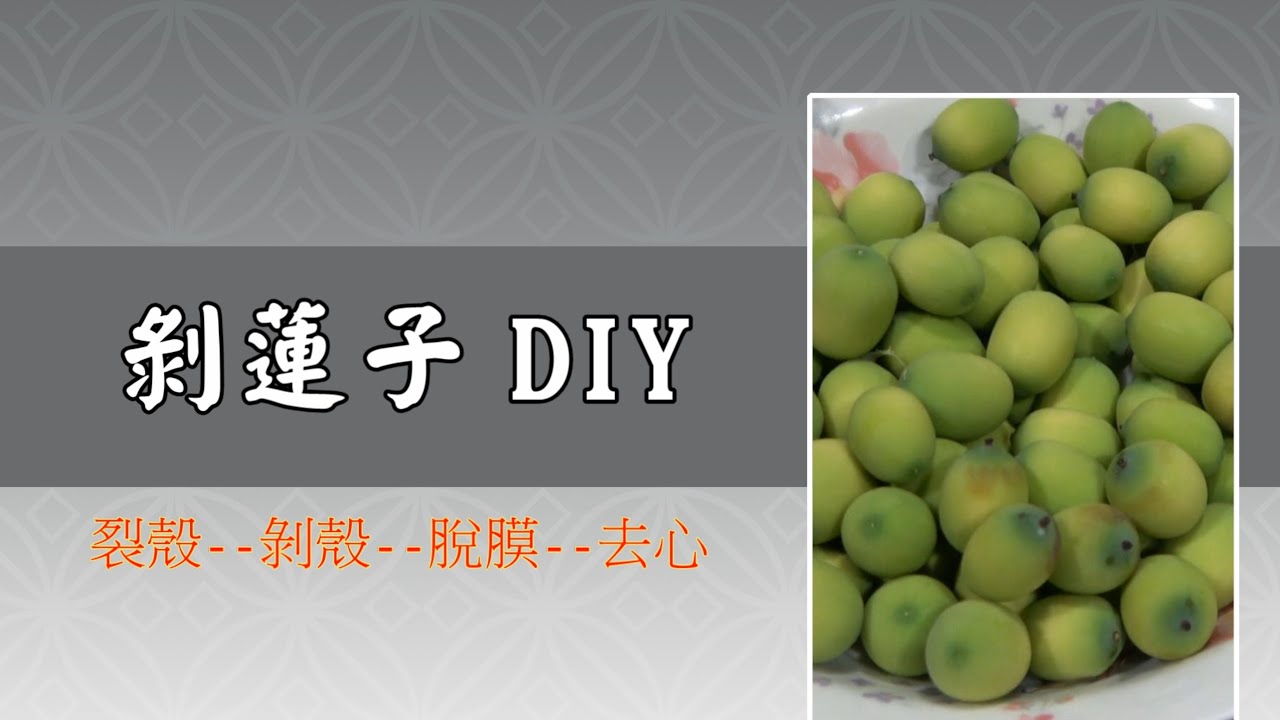 剝蓮子diy Youtube 剝蓮子diy Youtube