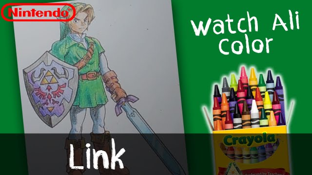 Link Coloring Pages Legend Of Zelda Coloring By Watchalicolor Youtube