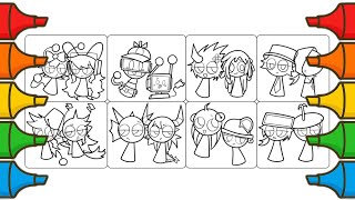 Dibujos para colorear de SPRUNKI de Incredibox - Versión adorable | Personajes de SPRUNKI para co... screenshot 5