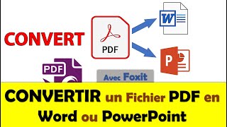 CONVERTIR un Fichier PDF en Word ou PowerPoint -- كيفية تحويل ملف 