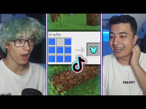 minecraft VİRAL Tiktok hilelerini deniyoruz! @Cinavar