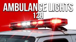 ⚠️ Seizure Warning | Ambulance Lights (Red & White Flash) – Realistic Light Bar Simulation | 12h
