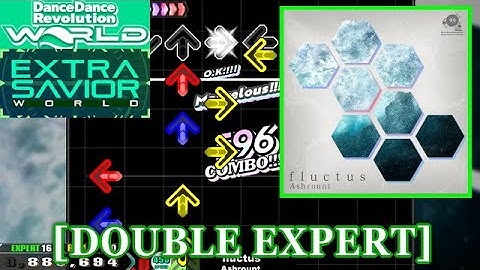【DDR WORLD】 fluctus / Ashrount [DOUBLE EXPERT] 譜面確認+Clap