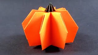 How to make a pumpkin out of paper 🎃 easy origami pumpkin (halloween origami)