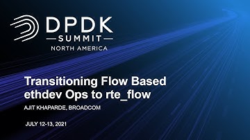 Transitioning Flow Based ethdev Ops to rte_flow - Ajit Khaparde, Broadcom