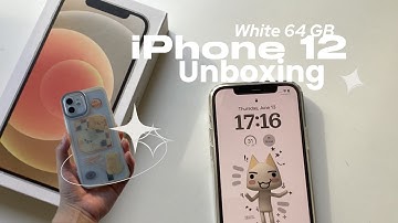 iPhone 12 unboxing ￼in 2024📦 (white) 64gb aesthetic set up ✨
