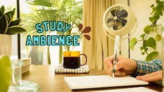 4-HOUR STUDY AMBIENCE 🌴 Relaxing Water Sound/ Deep Focus Pomodoro Timer/Stay Motivated/Study With Me