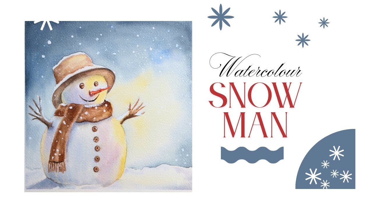 Watercolor Snowman ⛄️ | Xmas Cards🎅🎄