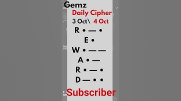 Gemz Daily Cipher Morse Code 3 Oct 4 October 2024 | Unlock Today’s Code & Rewards! #gemzdailycode