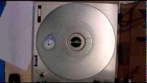 Table tennis ball on rotating turntable