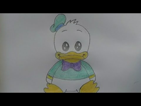 Cute daisy duck drawing Royalty Free Vector Image
