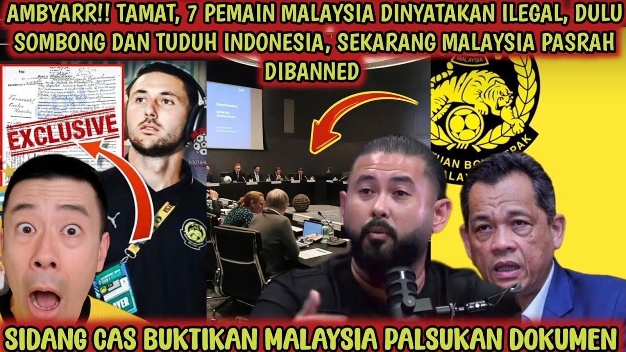AMBYAR‼️Tamatlah riwayat 7 pemain naturalisasi Malaysia, CAS banned Malaysia dari semua turnamen😱🔥
