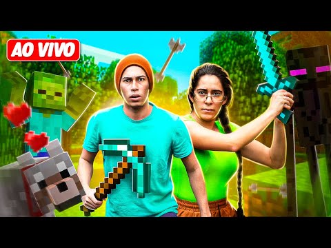 JOGAMOS MINECRAFT PELA PRIMEIRA VEZ - AO VIVO