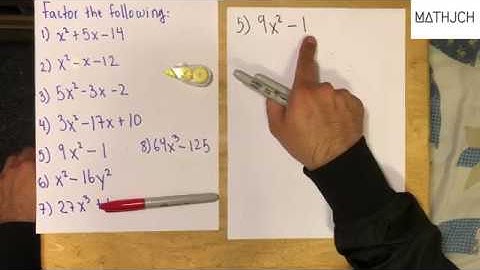 Factoring using Difference of Squares Formula - Binomial Factorization