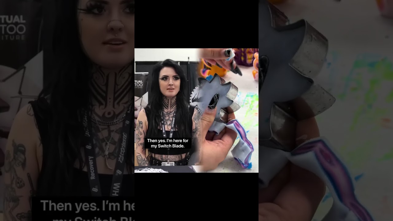 Do you think she likes the “Switch” Blade? #tattoo #art #comedy #funny #punny #sketchcomedy #skit