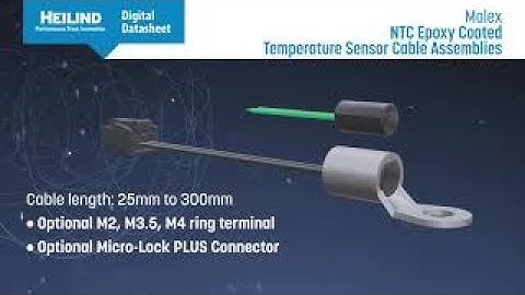 Molex NTC Epoxy Coated Temperature Sensor Cable Assembly | Heilind Electronics