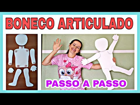 BONECO ARTICULADO PAPELÃO- Passo a passo
