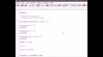 Visualg - Método da Posição Falsa
