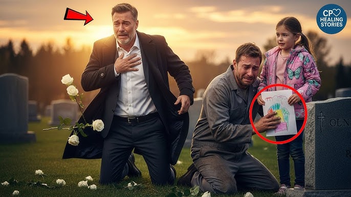 A Billionaire Visited His Daughter’s Grave—Then Saw a Single Dad Janitor  Crying There with His Child