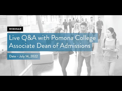 Live Q&A with Pomona College Associate Dean of Admissions