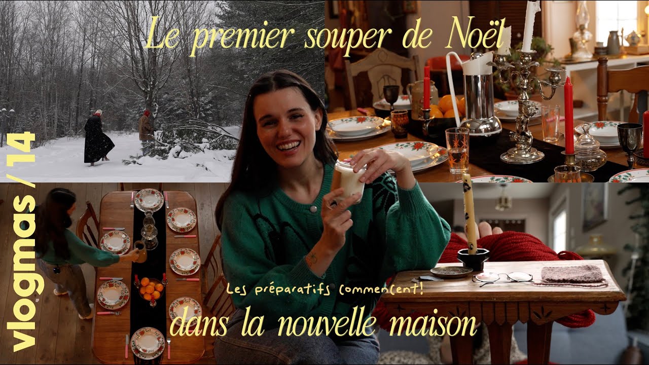Mon premier souper de Noël 🍽️🎄🌟 Les préparatifs commencent!