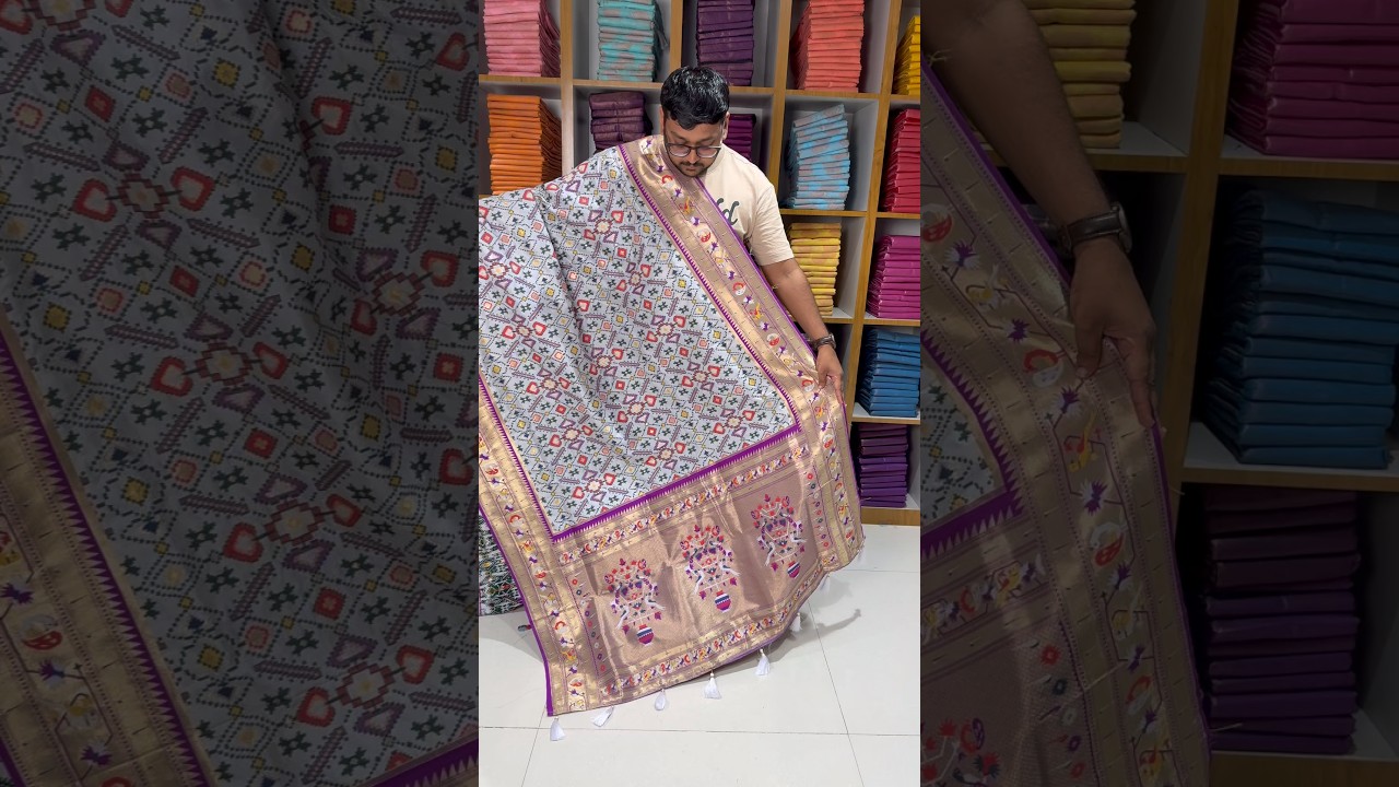 Traditional Kanchivaram Patola Paithani Silk Saree