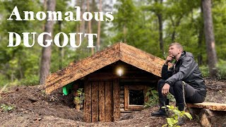 HUT of my DREAMS: I burn the boards of an ANOMALOUS DUGOUT, made a sunbed and a floor. Part 3