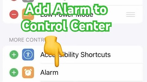 Add Alarm to Control Center in iPhone ⏰ IOS 16 Control Center Settings | iPhone Alarm Clock #iPhone