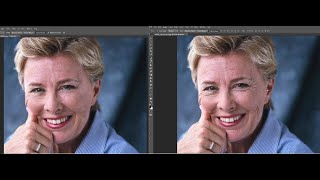 Photoshop Essentials - Retouching - How to turn old aged people into middle aged people screenshot 4