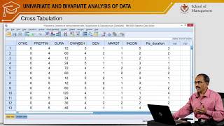 Descriptive analysis of bivariate data