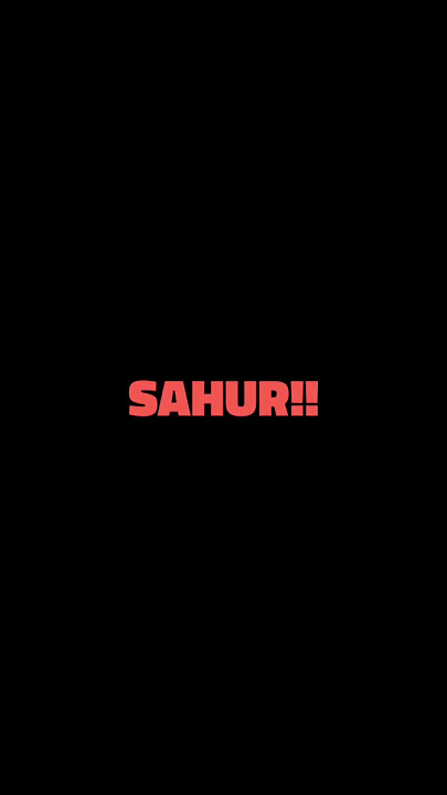 Alarm Sahur Buat Kalian yang susah bangun.