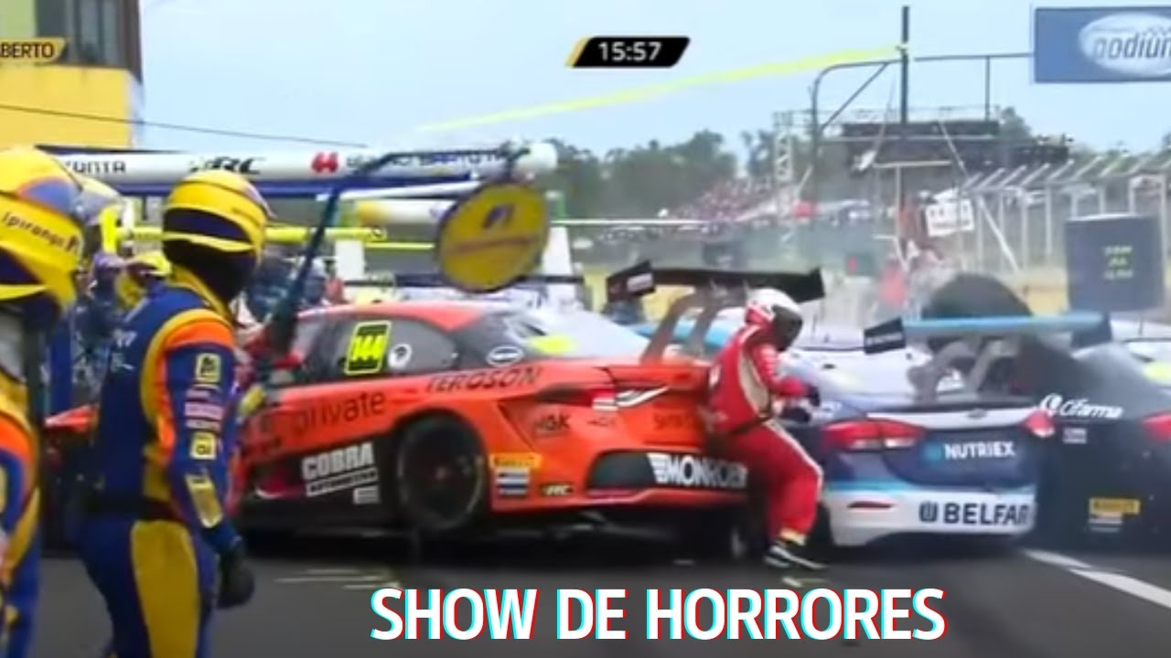 Stock Car Brasil - Acidente feio no Box - Incredible car crash