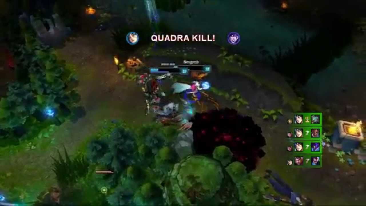Bjergsen Ahri quadra kill cleanup (KR Diamond)
