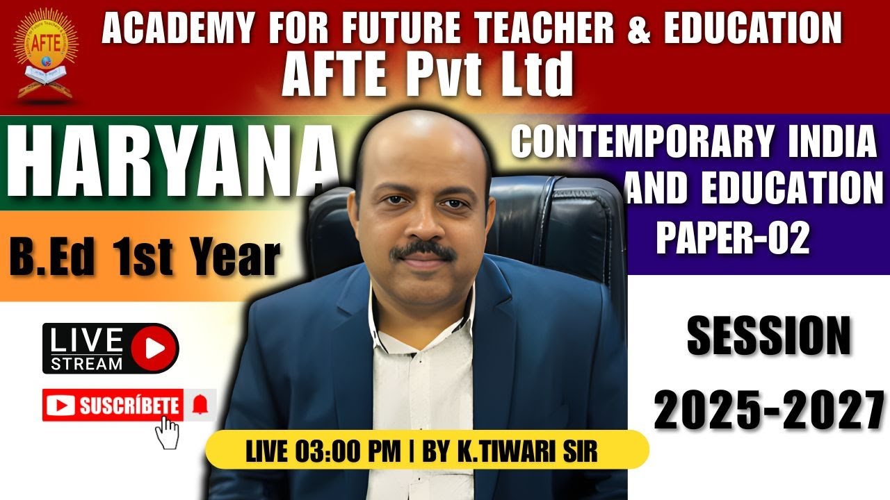 B.Ed 1st Year Paper 01 | Education of Marginalized | Lecture 03 | K. Tiwari Sir | AFTE Institute