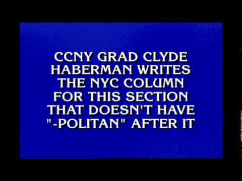 Jeopardy-New York Times Category-Columnist @carlandre5000isback