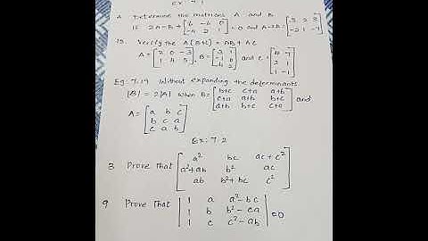 11th STD MATHS CHAPTER-7 MATRICES  FIVE MARKS IMPORTANT QUESTIONS