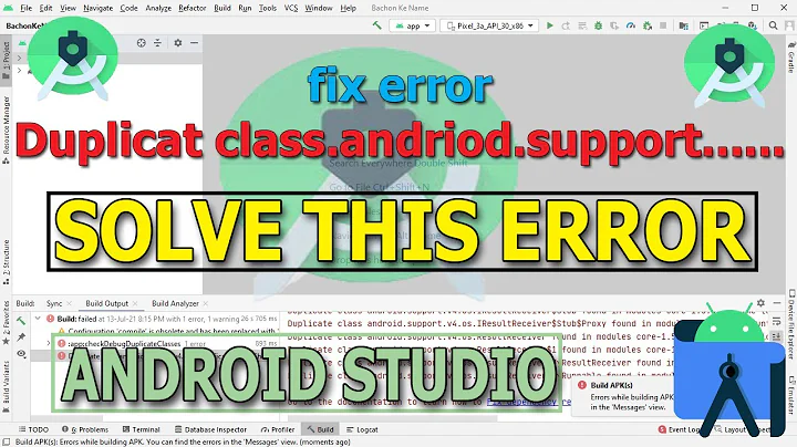 How to solve #duplicate classes #Error| #Gradle Not #Build #Problem Solved in #Android Studio