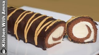 Pan ice cream cake roll recipe. a chocolate with vanilla recipe by
kitchen amna. how to make #cakewithoutoven on and then homema...