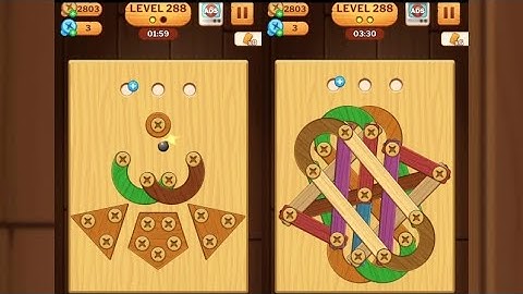 Screw Puzzle: Wood Nut & Bolt - Level 288