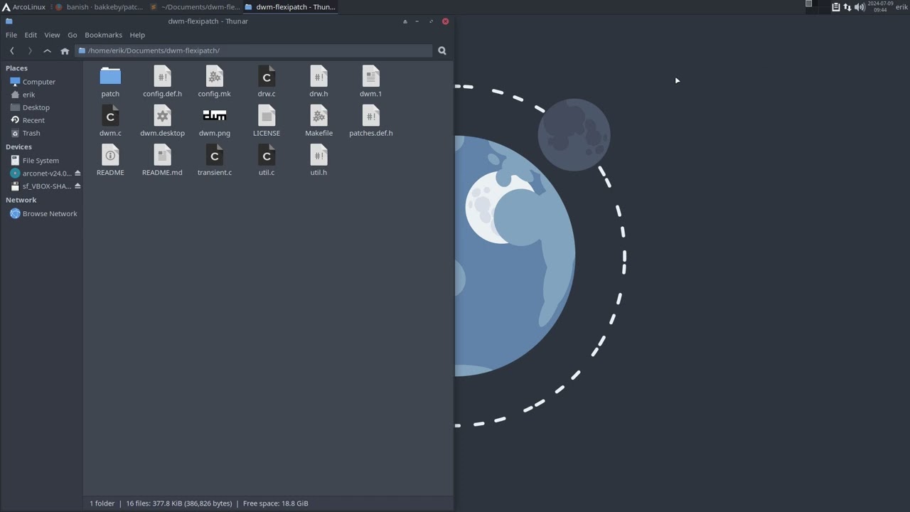 Arco : 4218 Dwm developement - flexipatch from bakkeby