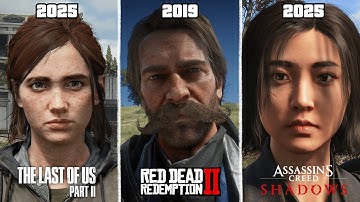 TLOU 2 vs AC Shadows vs RDR 2 | PC | Graphics, Physics and Details Comparison