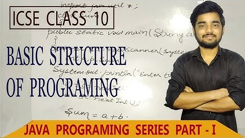 ICSE Class 10 : Basics of Java Programing| first java program class 10 icse board| Java program
